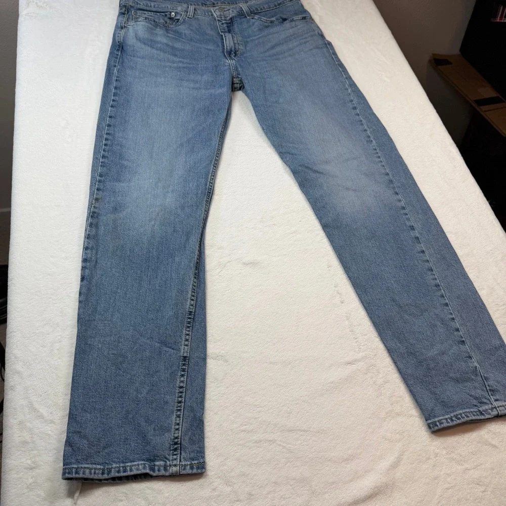Levi's 502 Regular Taper Mens W36‎ L34 Blue Good Medium Wash Denim Jeans